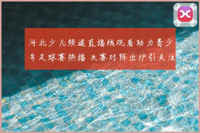 河北少儿频道直播线观看助力青少年足球赛热播 决赛对阵出炉引关注